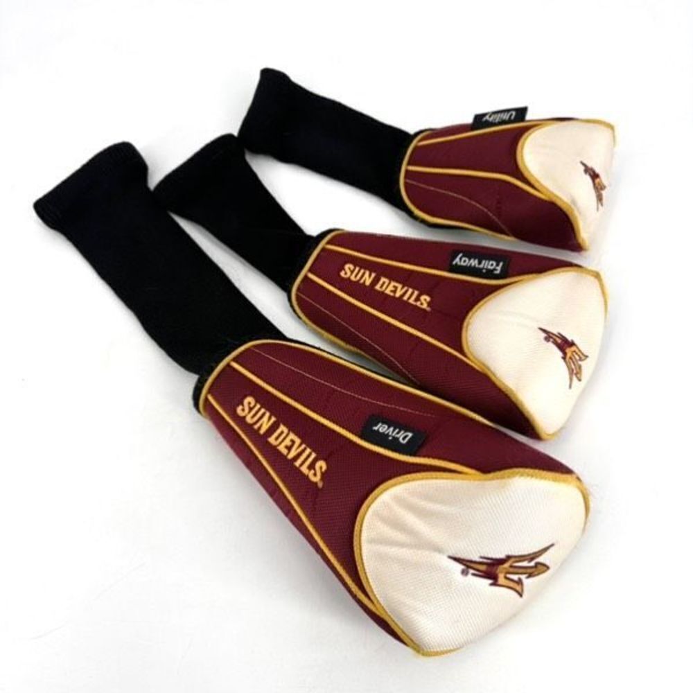 Team Golf Unisex Mens Sun Devils Contour Golf Club Headcovers Set of 3 One-Size